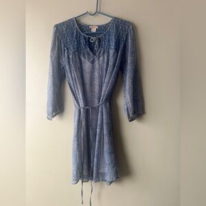 Lucky Brand Blue Long Sleeve Dress